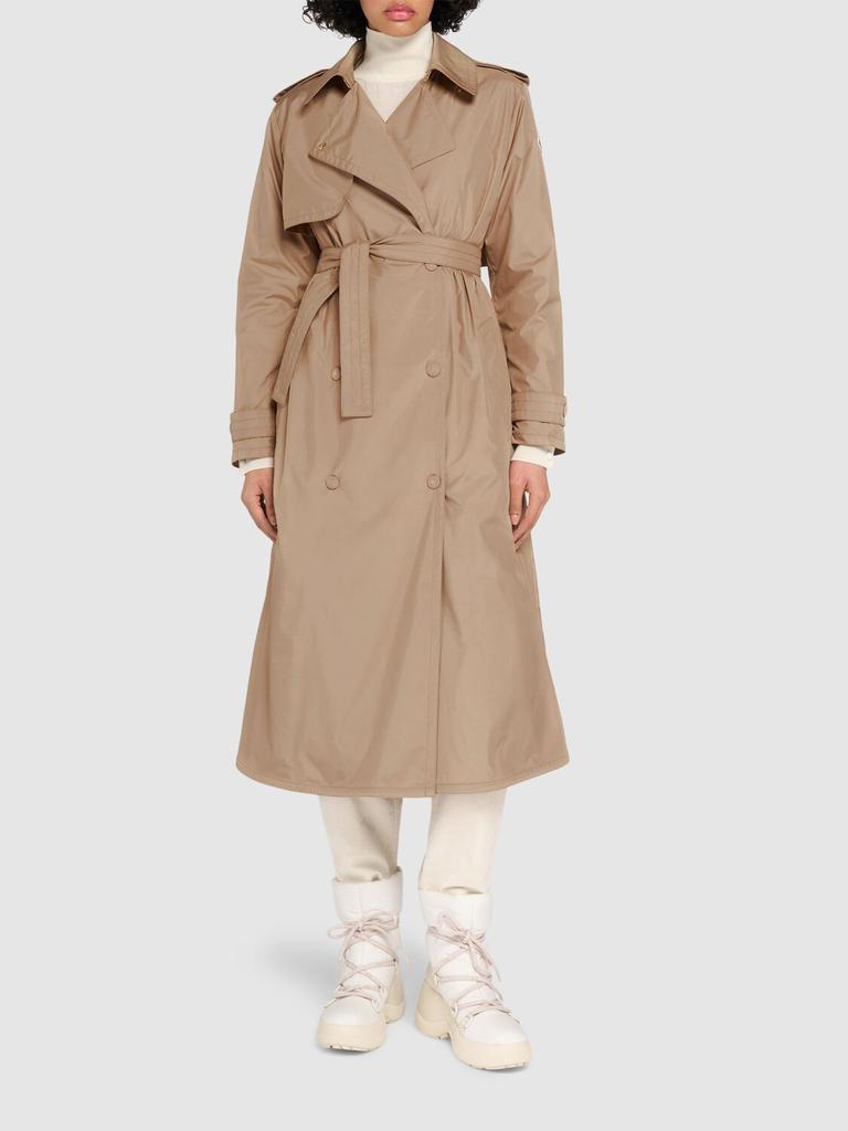 【関税＆送料込み】Moncler 'Barbetane' Beige Polyester Tren Moncler Barbentane Lightly Padded Trench Coat - Bergdorf Goodman