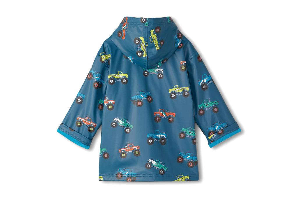 Hatley Kids Monster Trucks Zip-Up Rain Jacket (Toddler/Little Kid/Big Kid)