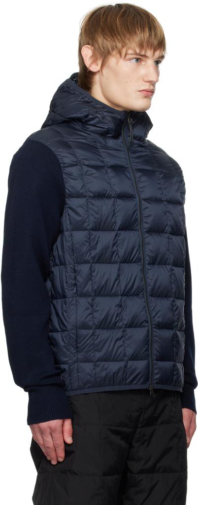 Taion Navy Hood Knit Down Jacket