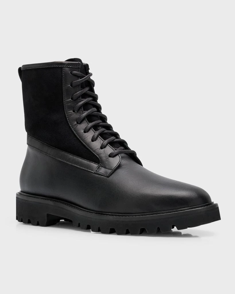 Aquatalia Men's Gitano Weatherproof Leather and Suede Lace-Up Boots 2
