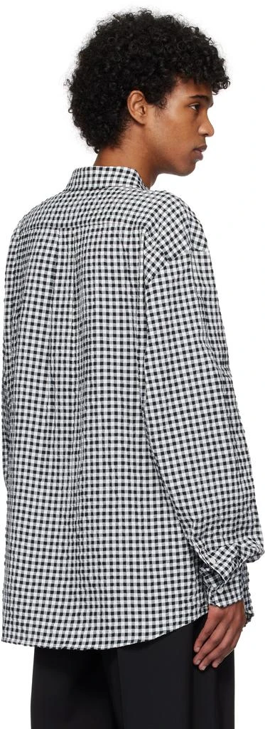 Marni Black & White Gingham Seersucker Long Sleeve Shirt 3