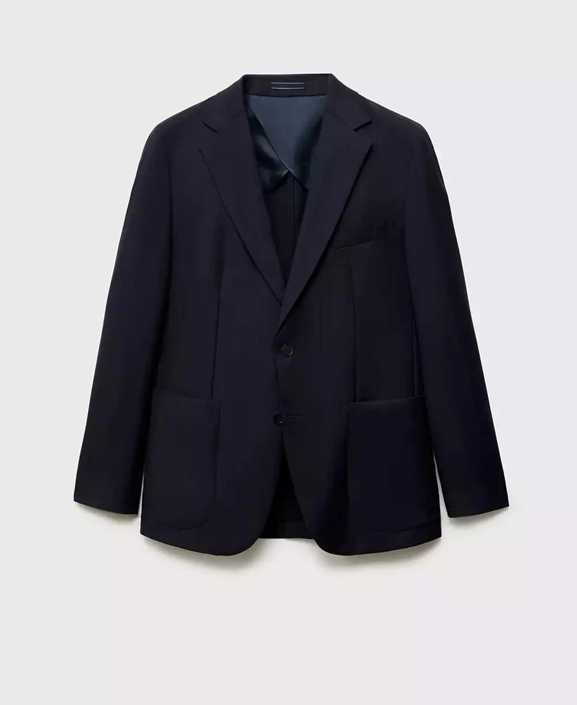Mango Men's Virgin Wool Slim Fit Blazer 6