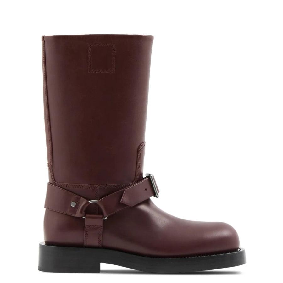 Burberry Saddle Buckled Leather Boots
