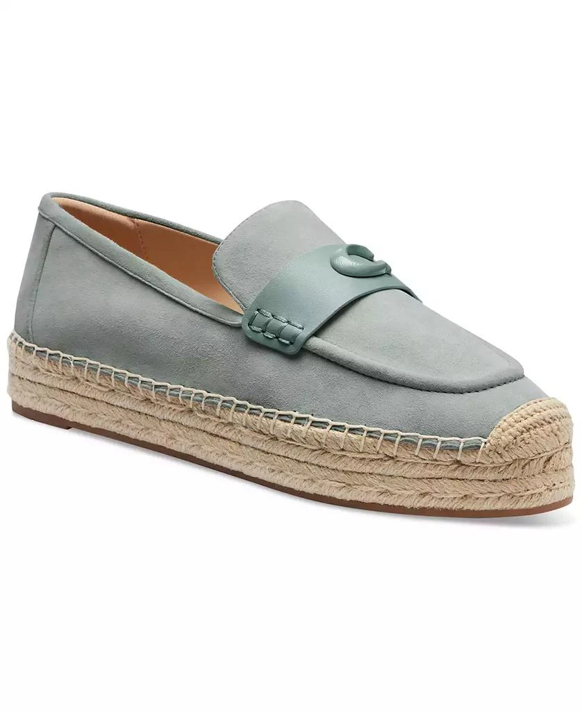 Coach Women's Camilla Logo Espadrille Flat Suede Loafers 1
