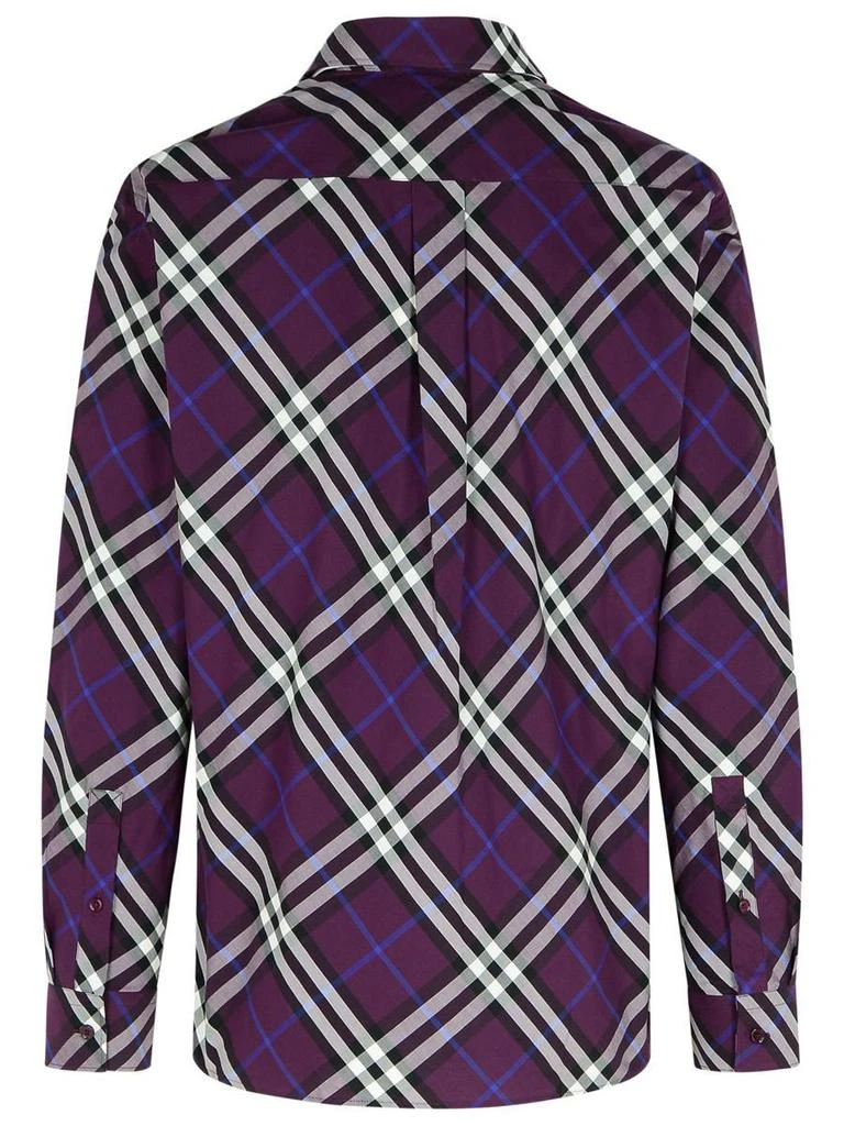 Burberry Burberry 'Check' Purple Cotton Shirt 3