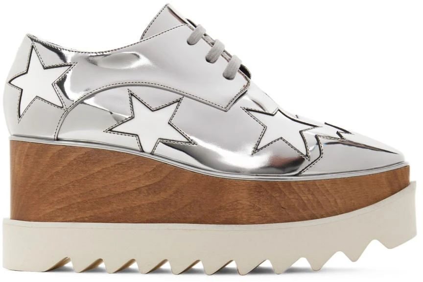 Stella McCartney Silver Elyse Stars Platform Lace-Ups 1