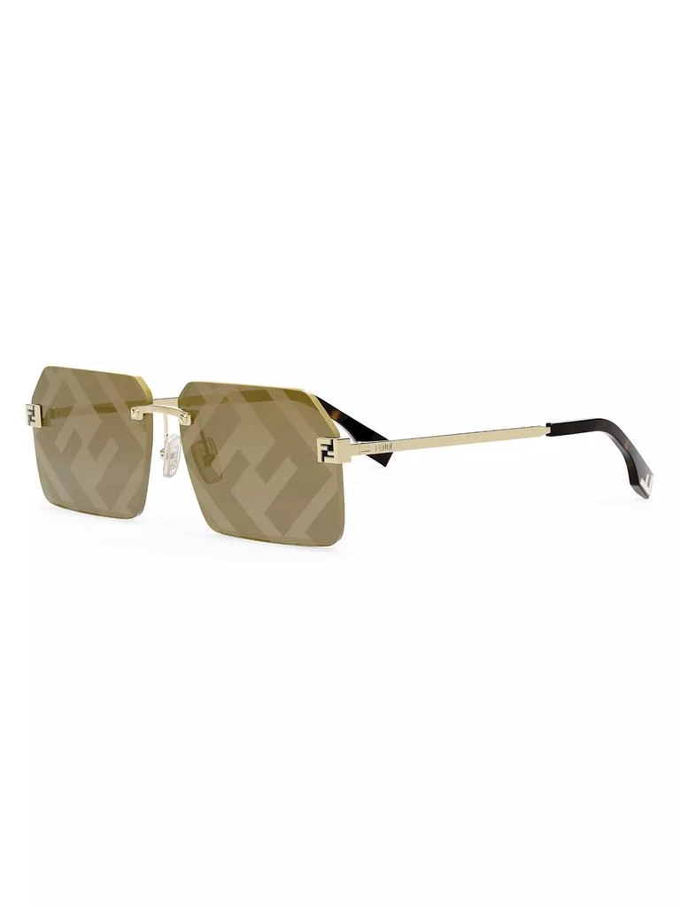 Fendi FF Logo Print 59MM Square Sunglasses 2