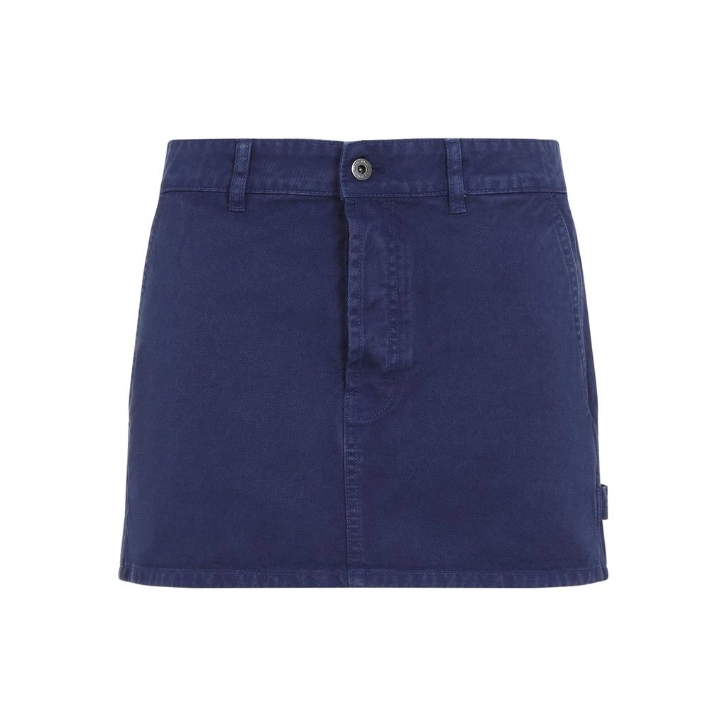 Miu Miu Miu Miu Logo Patch Denim Mini Skirt 1