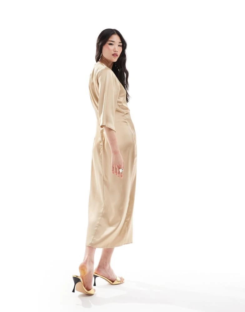 Shop Pretty Lavish tie front satin midaxi dress in Irish cream on Sale at  BeyondStyle  Get 75% Off Pretty Lavish tie front satin midaxi dress in Irish  cream with Limited-Time Flash