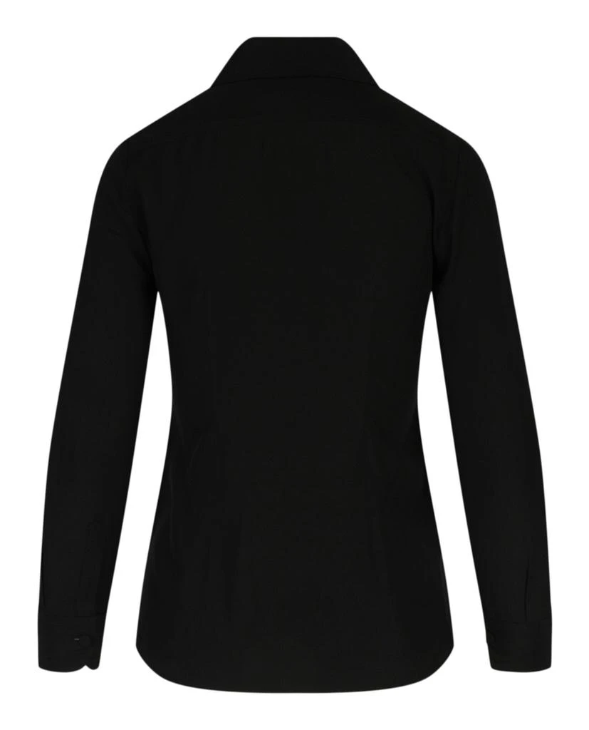 Gucci Embroidered Logo Long Sleeve Blouse 2