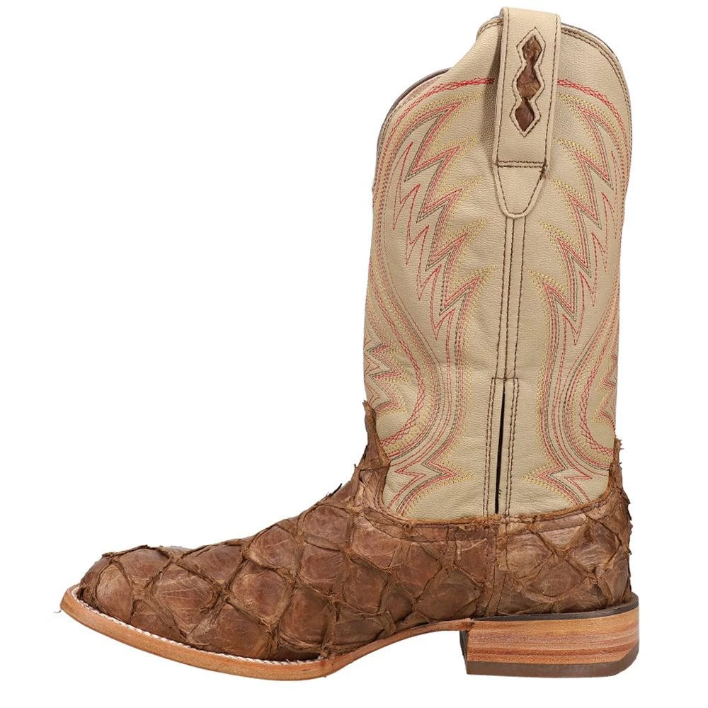 Durango Exotic Tobacco Pirarucu Western Square Toe Cowboy Boots 3