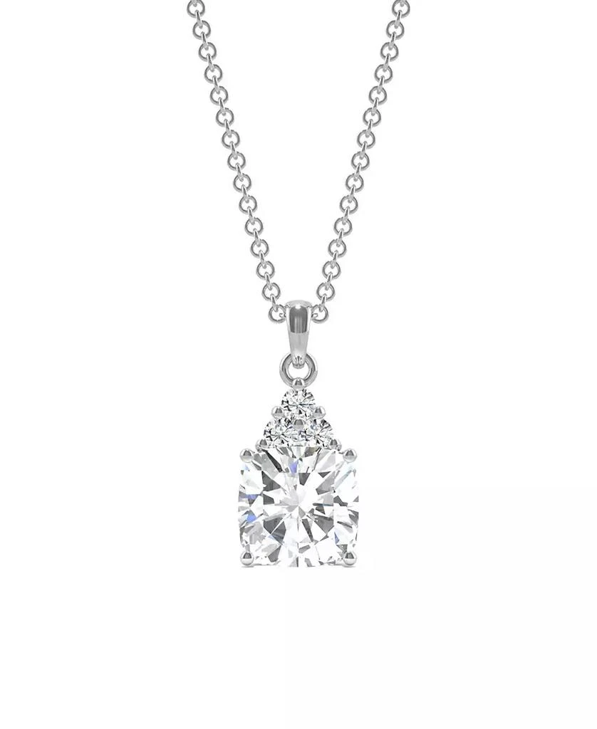Charles & Colvard Moissanite Cushion Pendant 1-3/4 ct. t.w. Diamond Equivalent in 14k White Gold 1