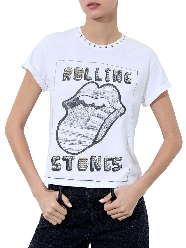 Alice + Olivia Berk Studded Rolling Stones T-Shirt 3