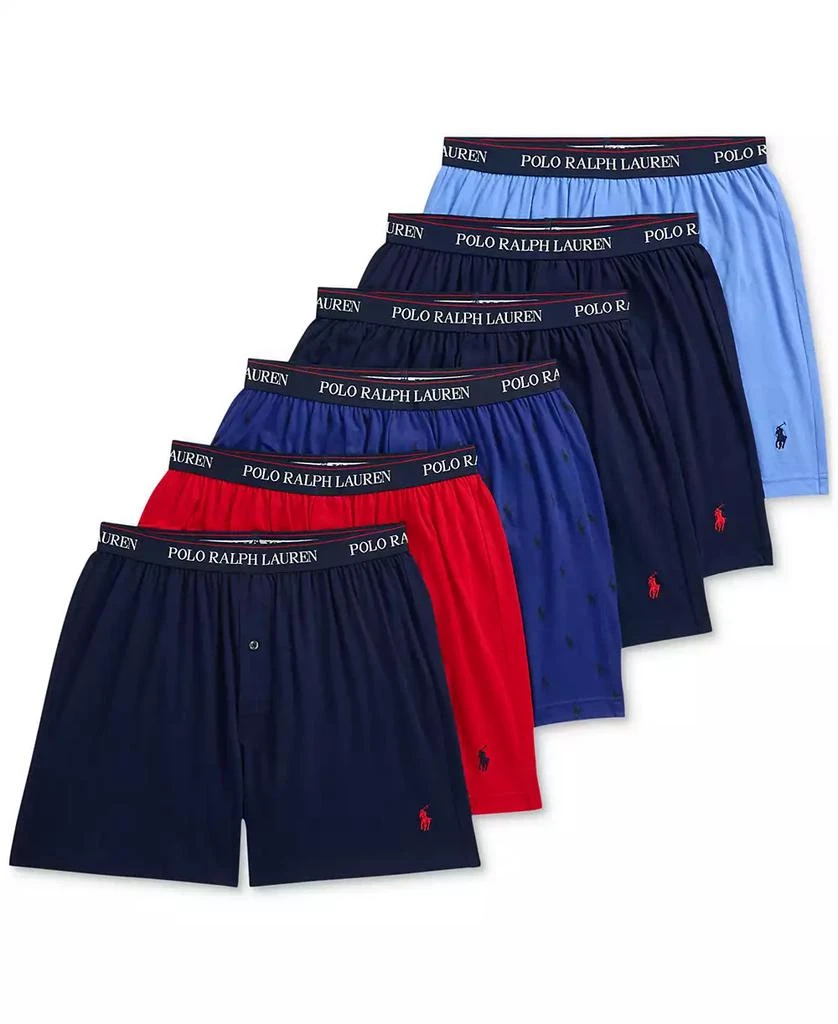 Ralph Lauren Men's 6-Pk. Classic-Fit Cotton Knit Boxer Briefs 1