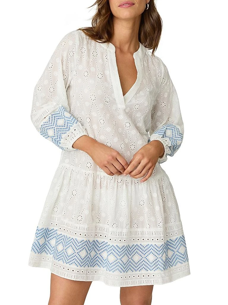 Shoshanna Eyelet Embroidered Umbrella Minidress 2