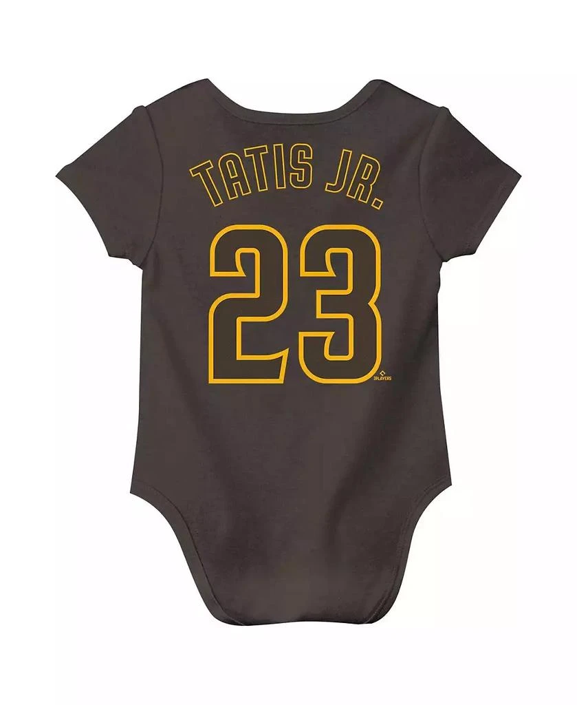 NIKE Baby Fernando Tatis Jr. Brown San Diego Padres Fuse Name Number Bodysuit 2
