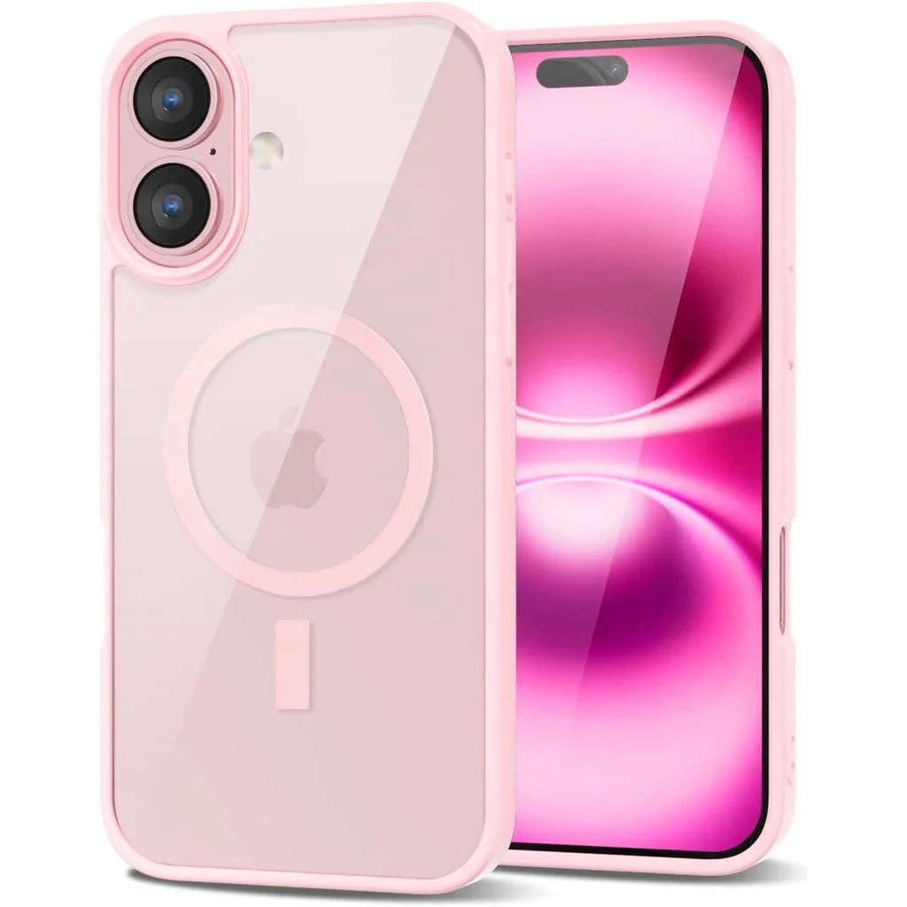 ENTRONIX Entronix [Magnetic] Case Compatible with iPhone 16 Plus - [Clear Back] Soft Matte Frame
