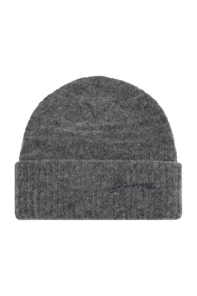 Lavender Blue Lavender Rib Knit Beanie | GANNI US