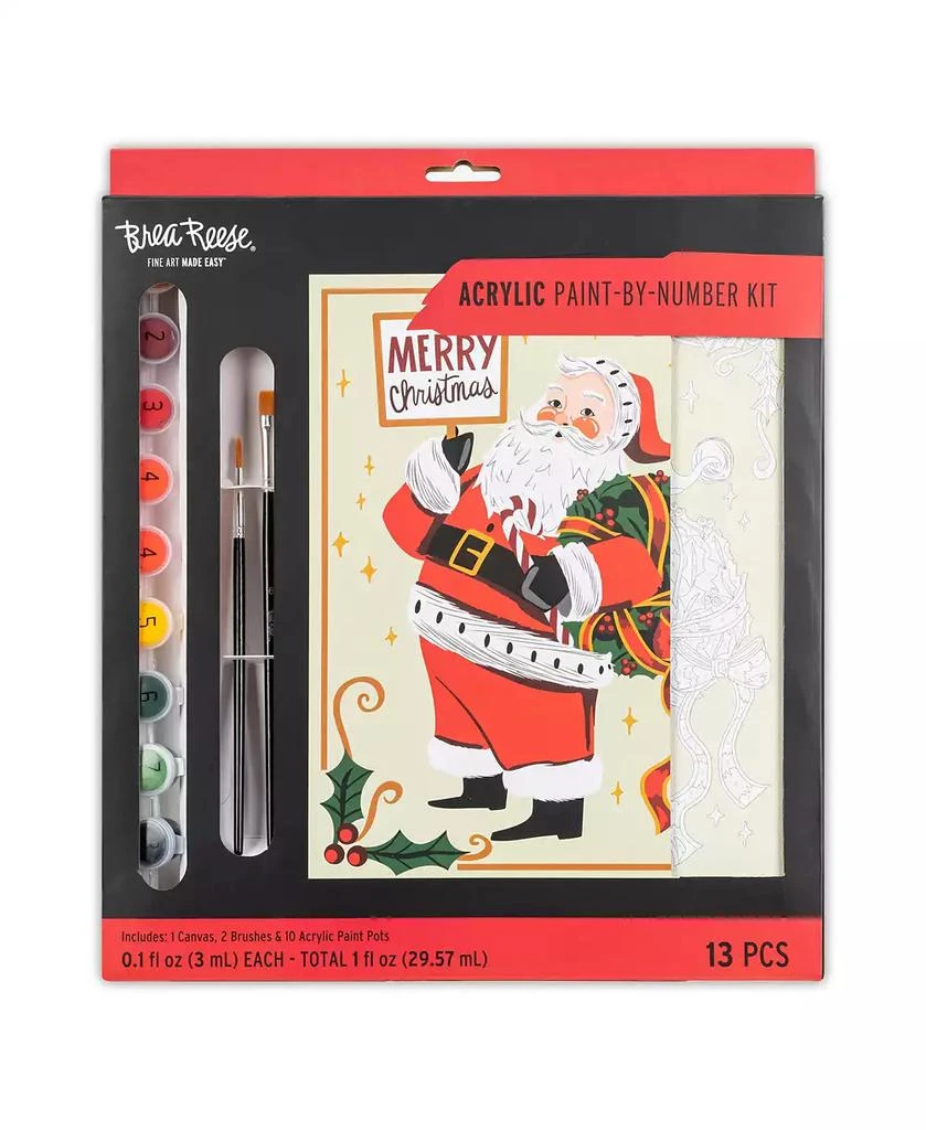 Brea Reese Acrylic Paint-By-Number Kit - Santa