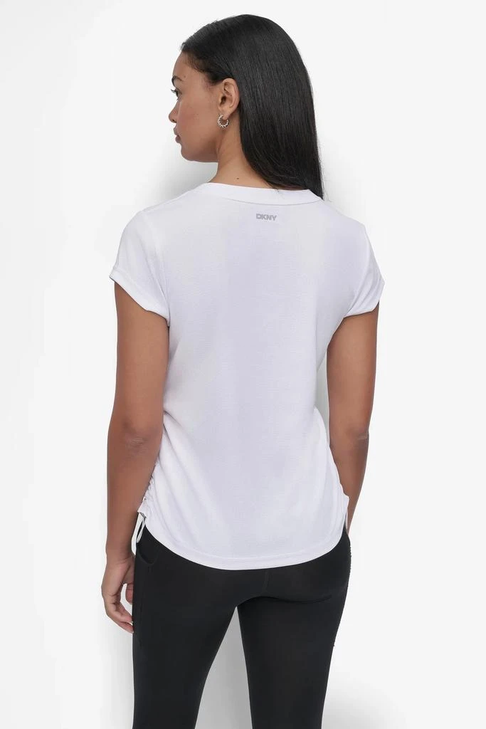 DKNY RUCHED TECH-MESH PERFORMANCE TEE 2