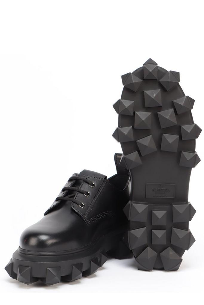 VALENTINO/靴/35 Valentino Garavani Lace Up Pumps Bootie Heels Lace Patent