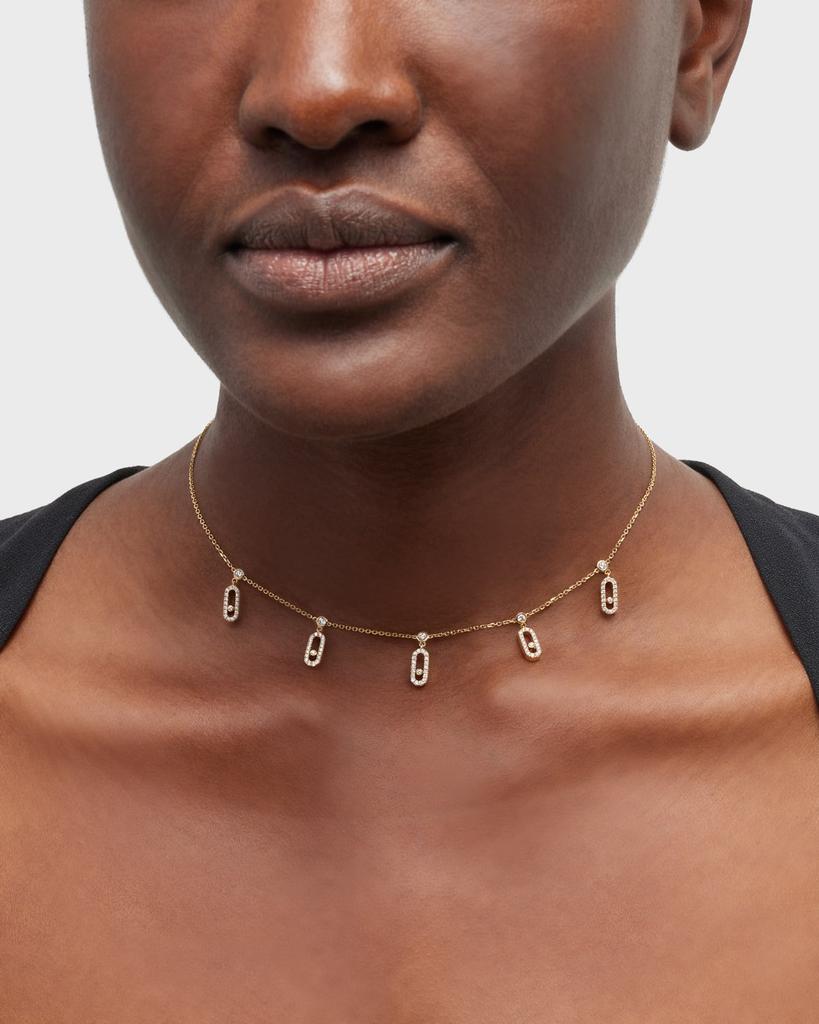 Messika Move Uno Charm Choker Necklace in 18K Yellow Gold