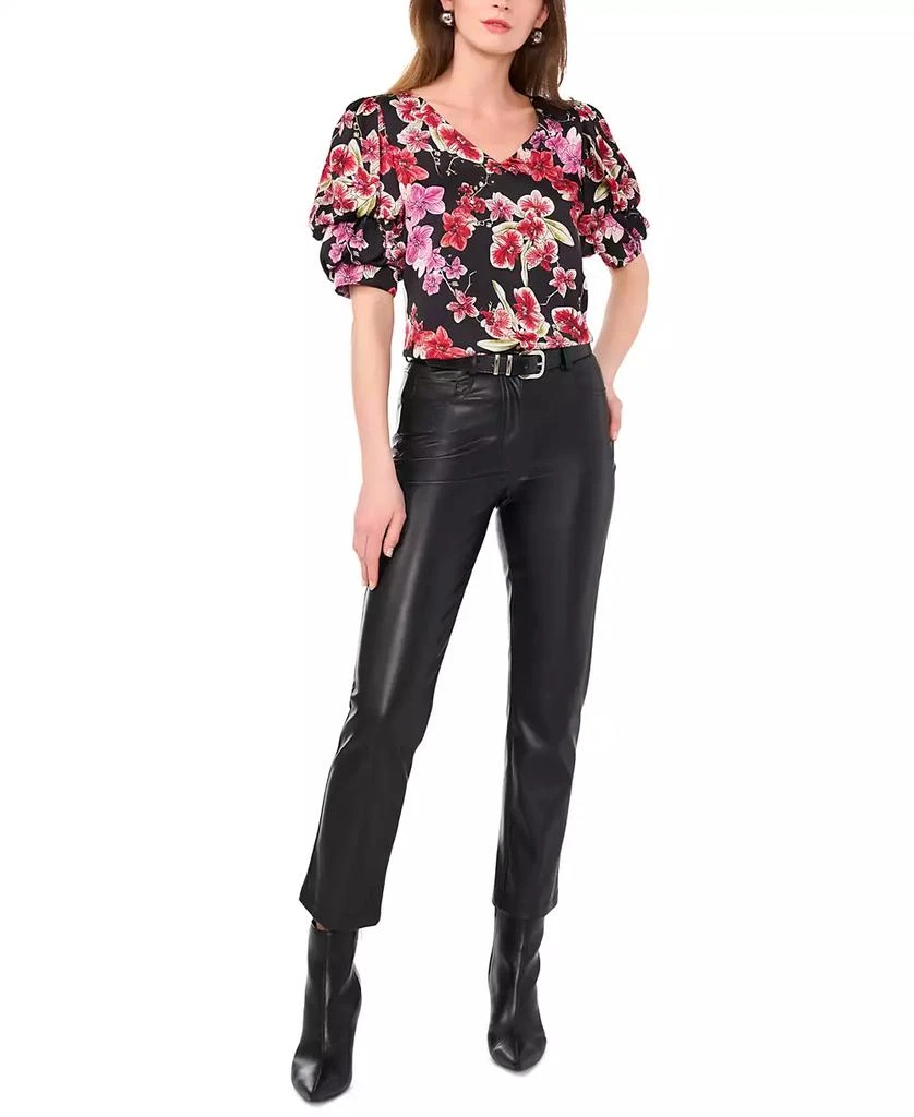 1. State Women's Floral-Print Bubble-Sleeve Blouse 3