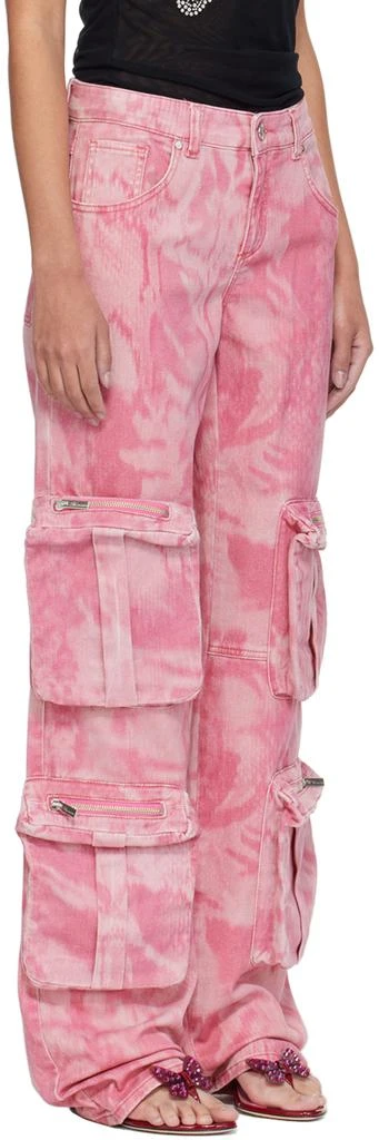 Blumarine Pink Camouflage Denim Cargo Pants 2