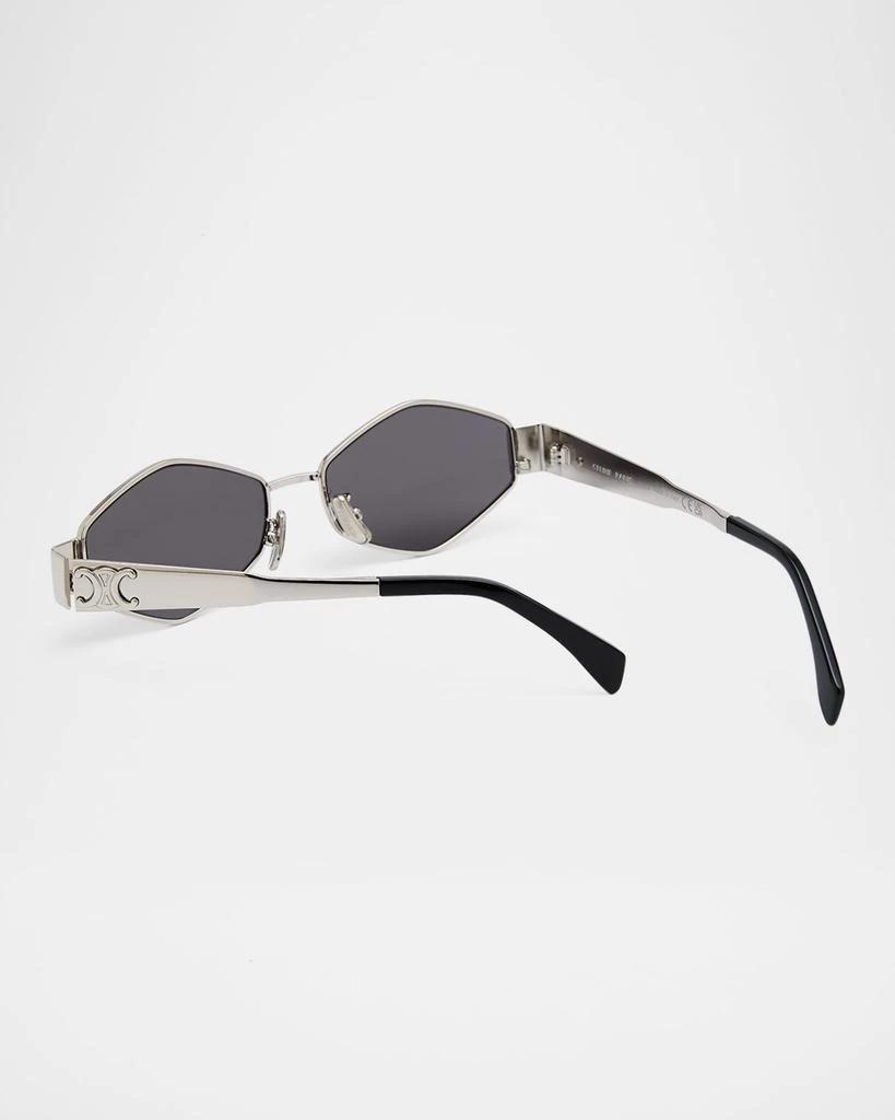 Celine Men's Triomphe Metal and Nylon Oval Sunglasses 2
