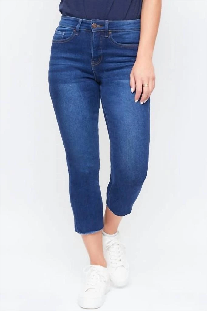 YMI Missy Hide Your Muffin Top Skinny Jean In Dark Indigo 1