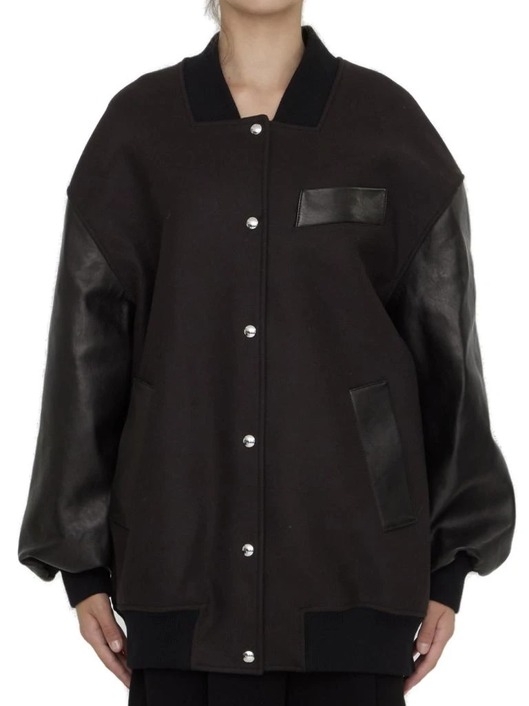 Khaite Khaite Spencer Press-Stud Bomber Jacket 1