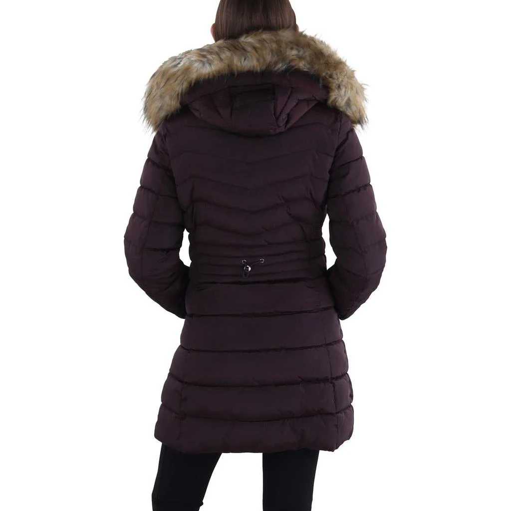 Laundry by Shelli Segal Womens Faux Fur Trim Hooded Puffer Jacket 2