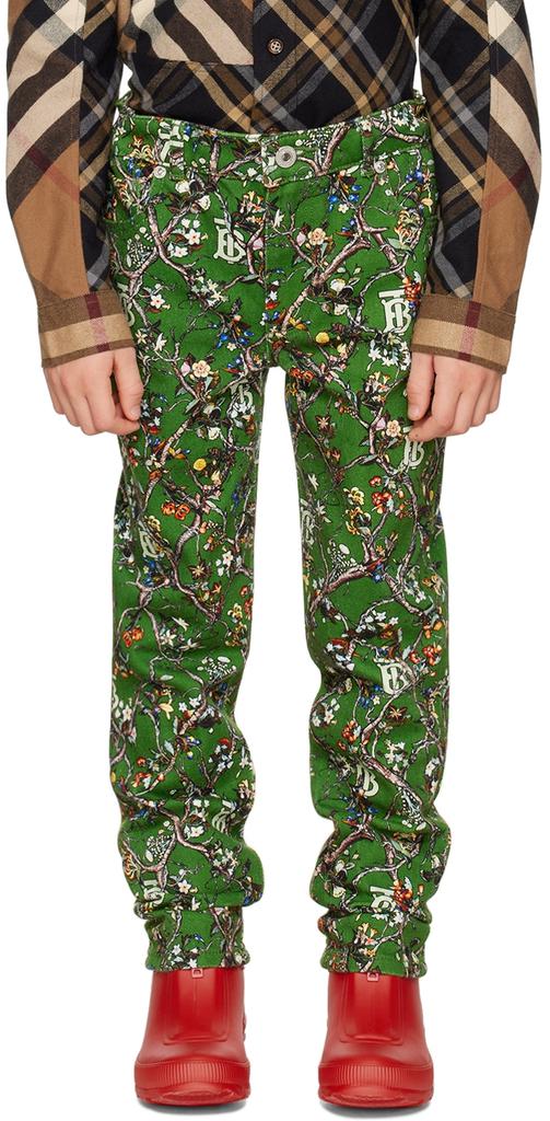 Burberry Kids Green Monogram Jeans 10Y BeyondStyle