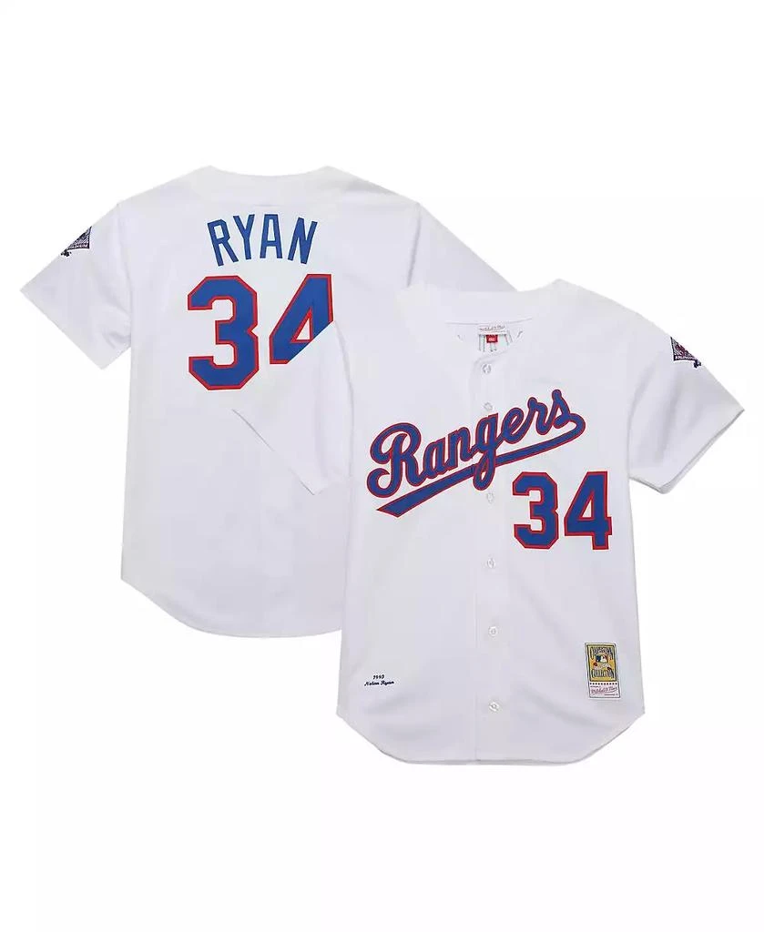 Mitchell & Ness Men's Nolan Ryan Nolan Ryan White Texas Rangers 1993 Cooperstown Collection Authentic Jersey 1