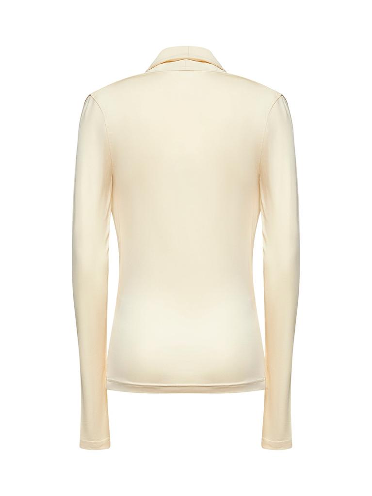 Totême TOTEME | Ivory fluid jersey overlapped top | Women | S