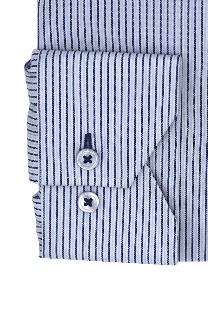 Lorenzo Uomo Trim Fit Stripe Cotton Dress Shirt 3