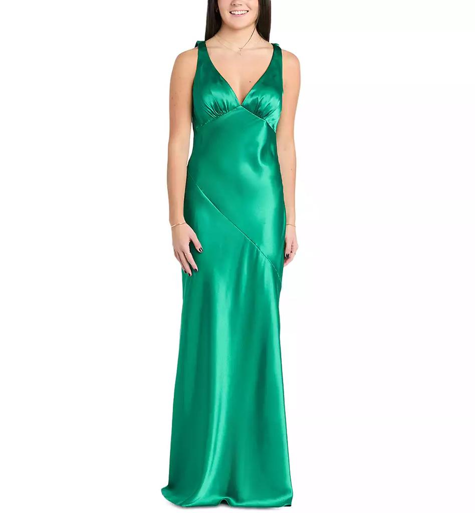 Morgan & Company Women's Cowl-Back Charmeuse Gown