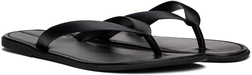The Row Black Beach Flip Flops - Sandals - Compare Prices