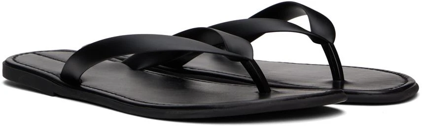 The Row Black Beach Flip Flops 4