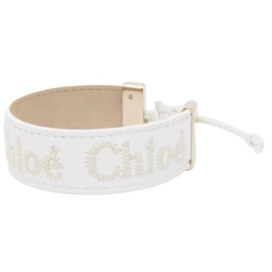 Chloé Chloe Woody Logo Leather Bracelet 1