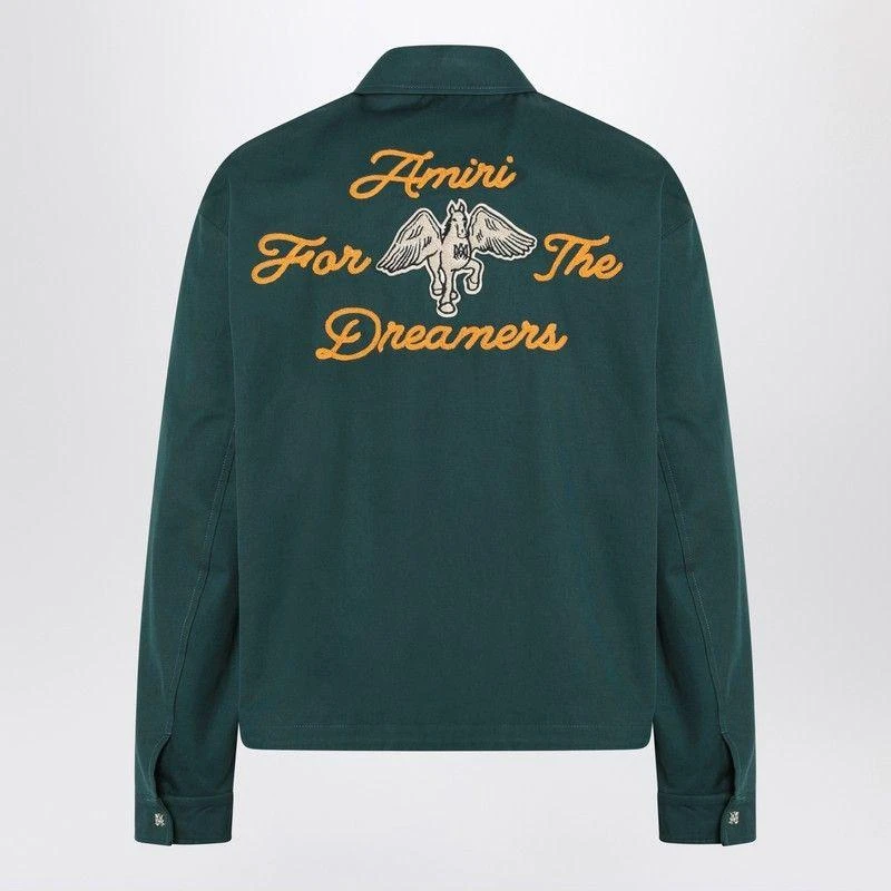 AMIRI GREEN ZIPPED JACKET WITH LOGO 2