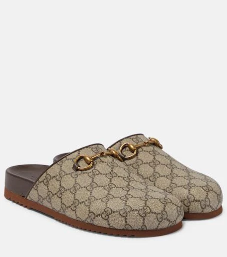 Gucci GG Supreme Horsebit mules 1