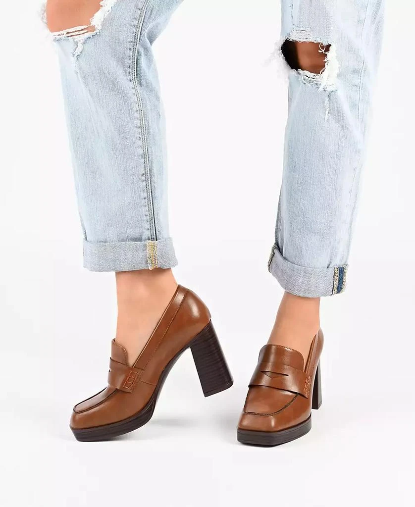 Journee Collection Women's Ezzey Block Heel Loafers 3