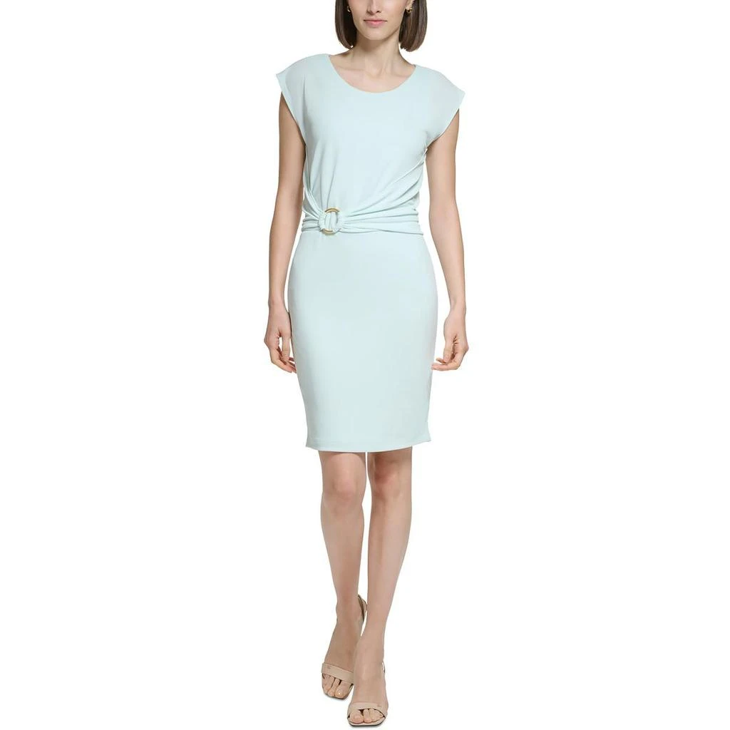 Calvin Klein Calvin Klein Womens Jersey Cap Sleeves Sheath Dress 1