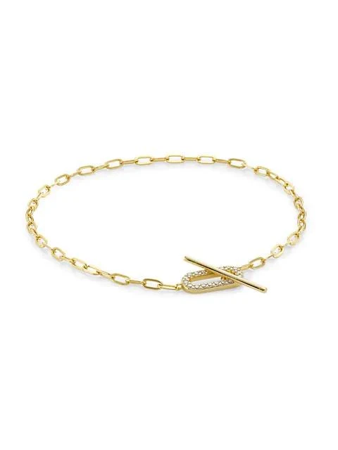 Shashi Jade 18K Goldplated Cubic Zirconia Pavé Bracelet 1