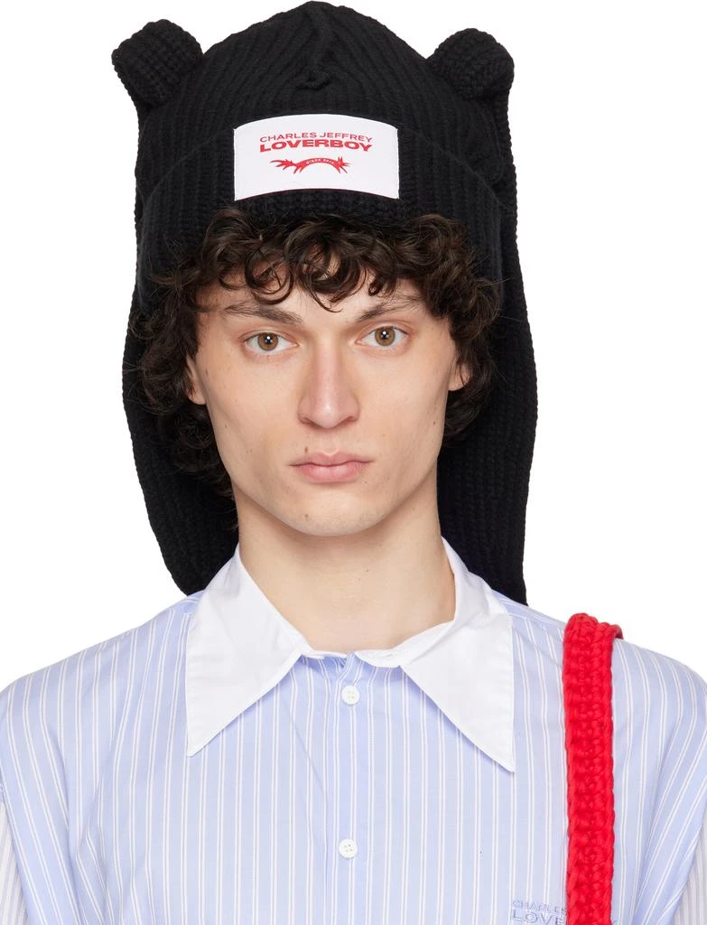 Charles Jeffrey Loverboy Black Chunky Rabbit Beanie 1