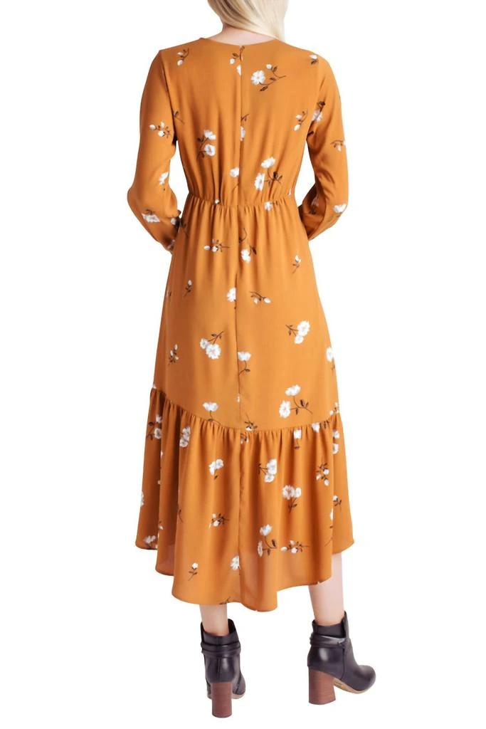 Kensie Kensie - Floral Long Sleeve V-Neck Dress 2