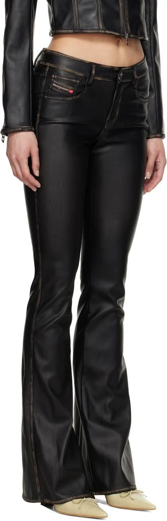 Diesel Black P-Stellar-Q1 Faux-Leather Trousers 2