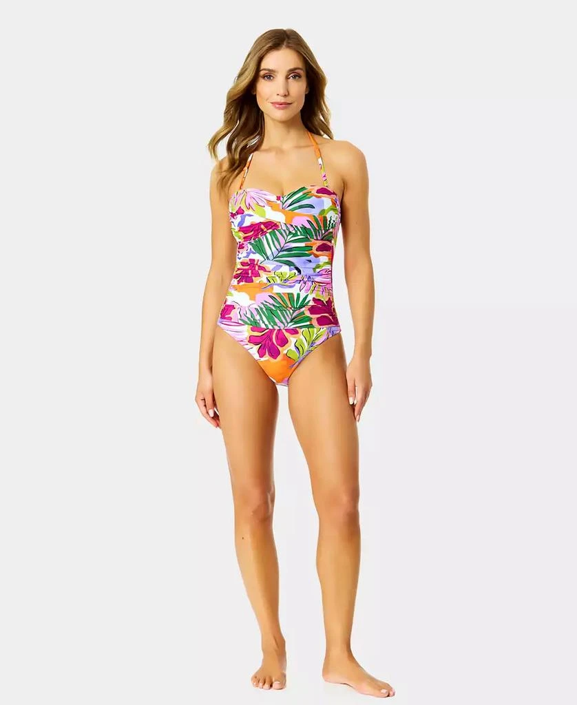 Anne Cole Women's Printed Twist Front Strapless One Piece 3