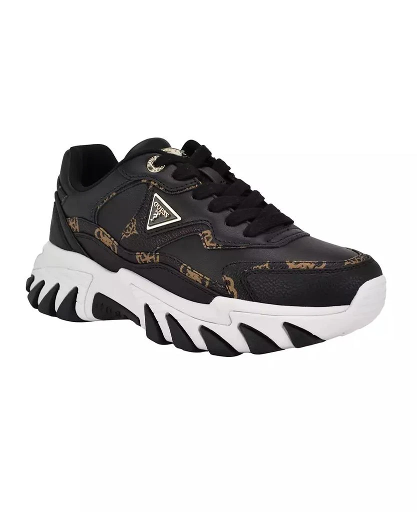 GUESS Women's Nowah Triangle Lace-Up Chunky Fashion Sneakers 1